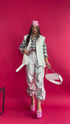 Faux leather vest "POP STAR" - WHITE CV2122